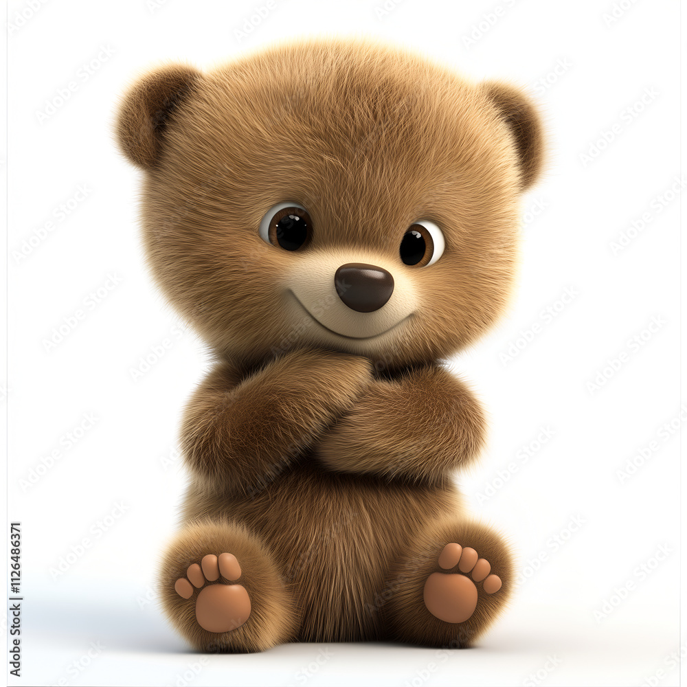 very cute baby bear sit on white background very cute baby bear sit on white background