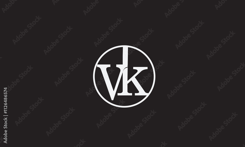 VK, KV , V , K , Abstract Letters Logo Monogram VK, KV , V , K , Abstract Letters Logo Monogram