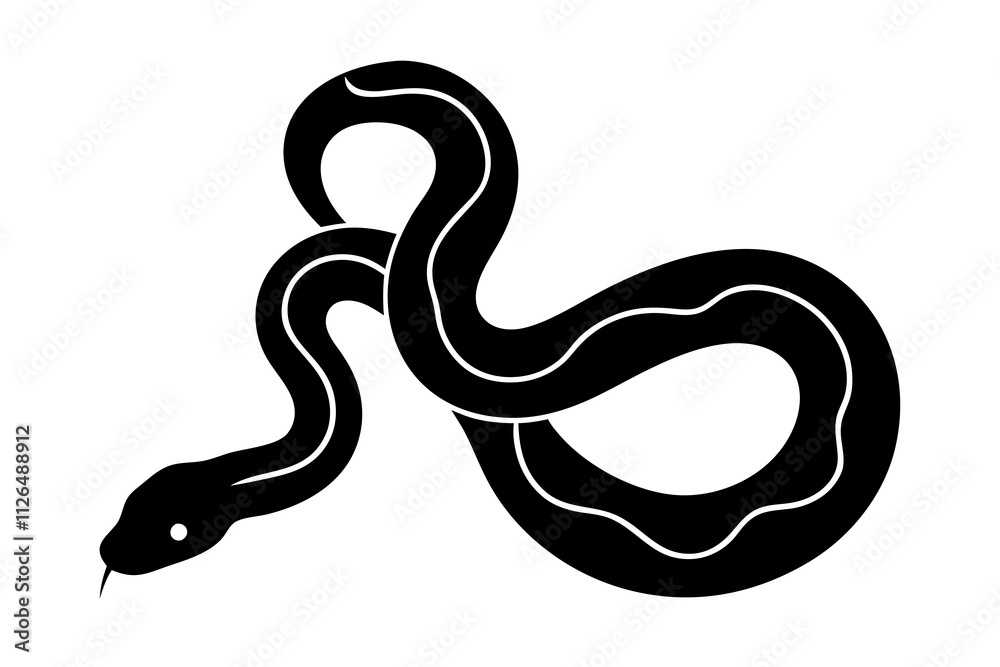 boa Reptile Vector silhouette design boa Reptile Vector silhouette design