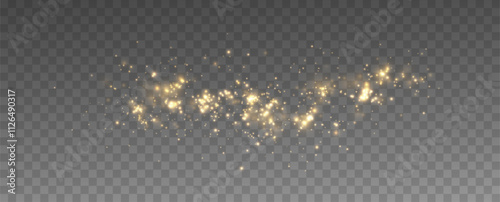 Shiny Golden Particles Golden dust.