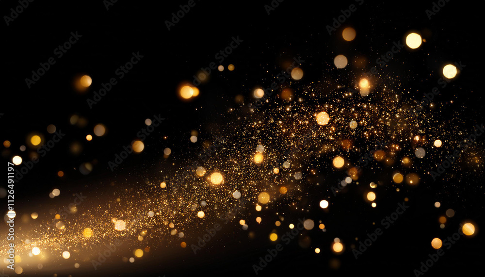 Glowing Particles Stock Image In Black Background Glowing Particles Stock Image In Black Background