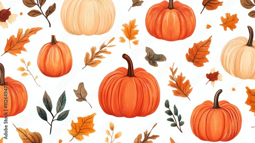 autumn pumpkin pattern. autumn pumpkin pattern.