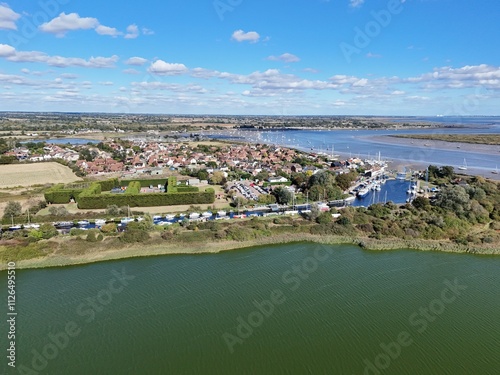 River Blackwater Haybridge Basin Maldon Essex UK drone,aerial . photo