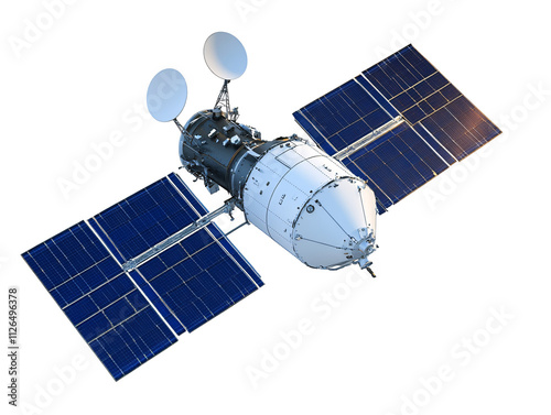 a satellite with solar panels photo