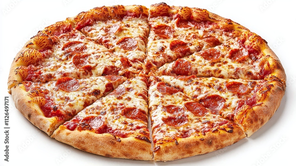 Delectable Pepperoni Pizza with Crisp Crust and Melted Cheese Delectable Pepperoni Pizza with Crisp Crust and Melted Cheese