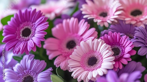 vibrant flowers in shades of pink and purple