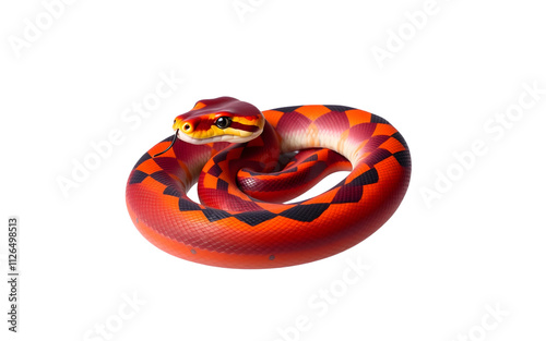 Brazilian Rainbow Boa Portrait isolated on transparent background