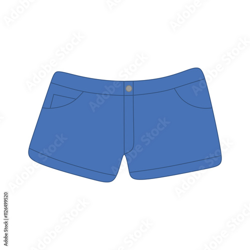 blue jeans shorts vector 