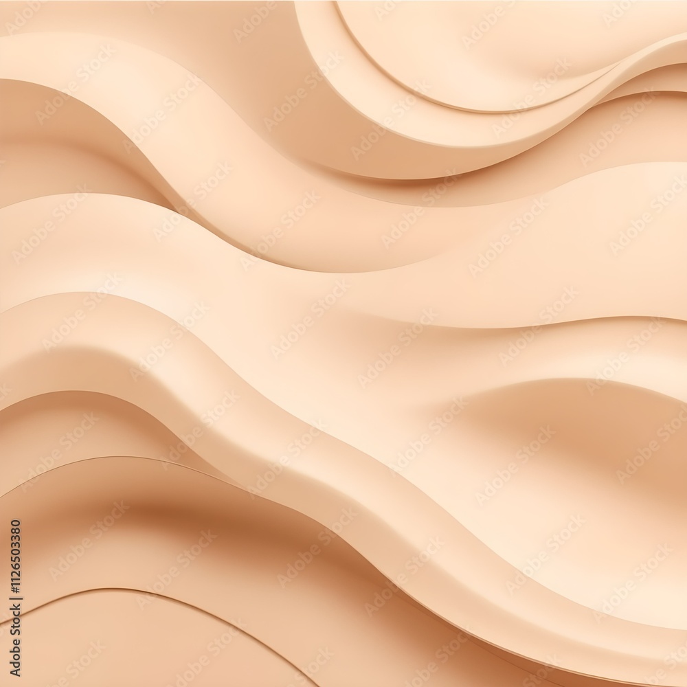 Fototapeta premium Soft Neutral Minimalist Waves with Organic Flow