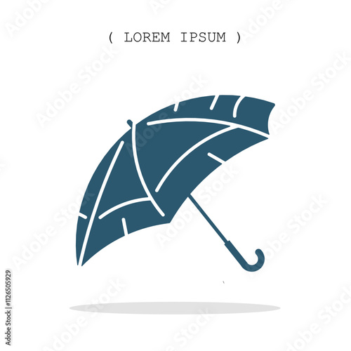 Vector symbol. Umbrella icon illustration. Stock vector symbol illustration design.