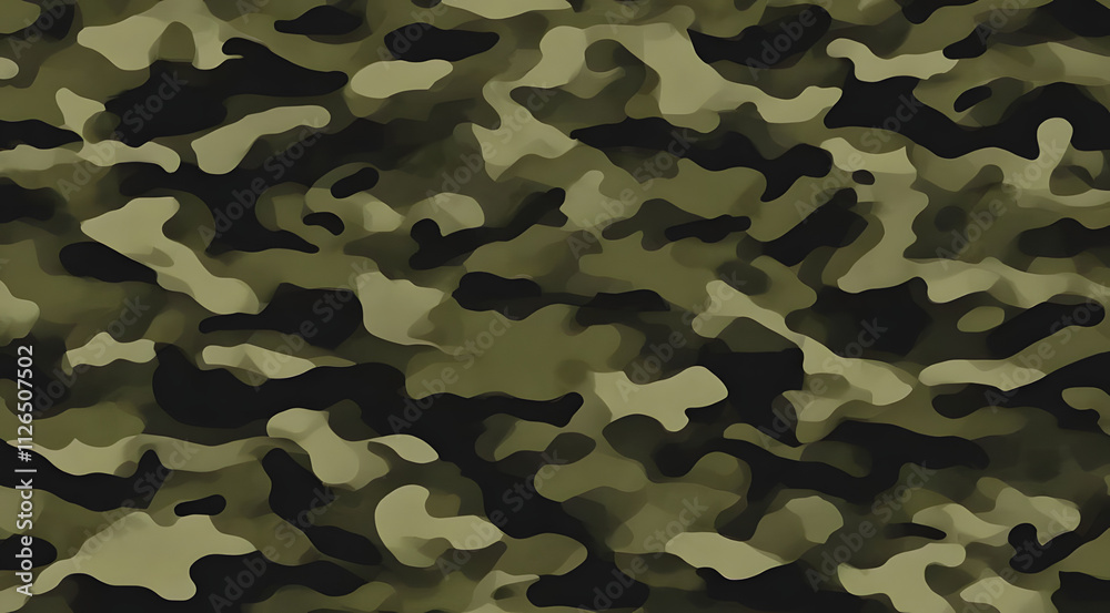 Fototapeta premium camouflage texture, dark background, military print, pattern, khaki color, stylish design