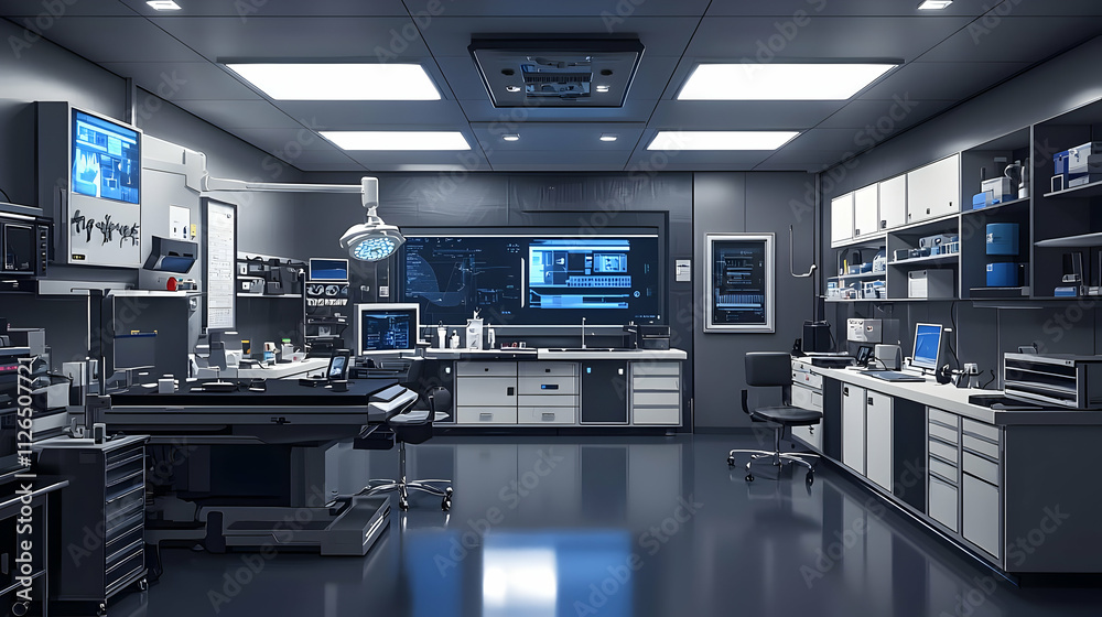 Modern Lab Interior: Exploring Futuristic Research Space Modern Lab Interior: Exploring Futuristic Research Space