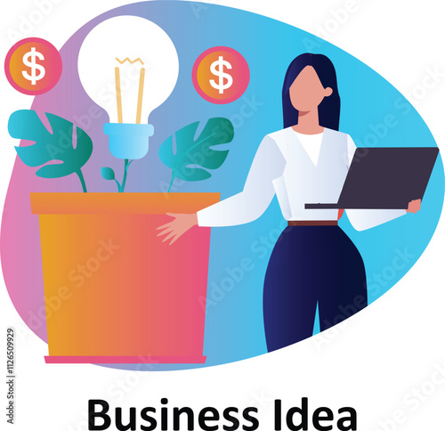 Business Idea  Vector Illustration