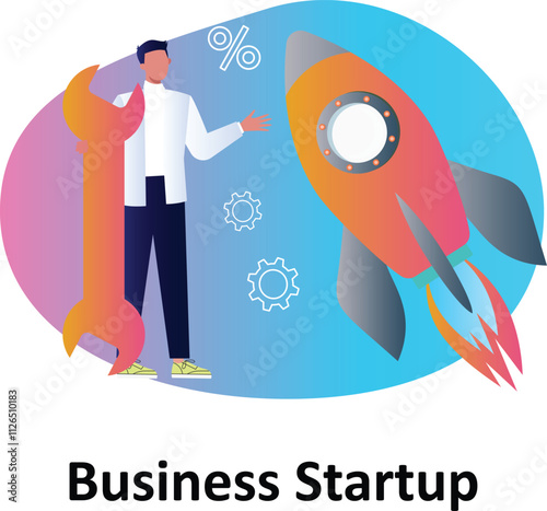 Business Startup Vector Illustration