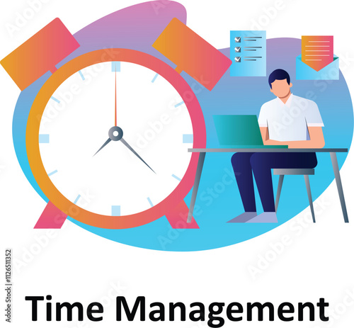 Time Management Vector Illustration