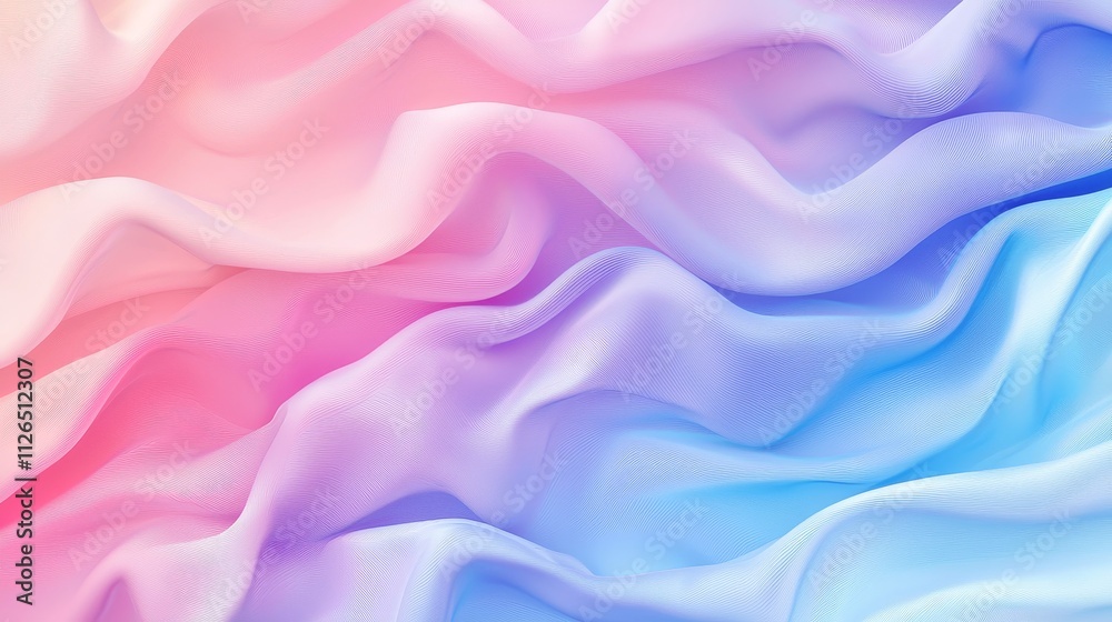 Obraz premium Soft Pastel Gradient Background with Fluid Abstract Waves and Curves