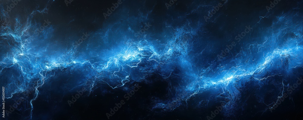 Blue lightning with dark background Blue lightning with dark background