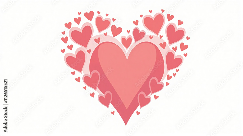 heart on a pink background