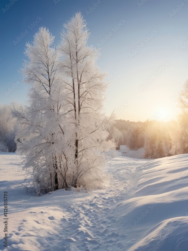 Obraz premium trees in the snow