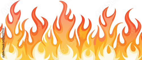 Burning flames illustration.