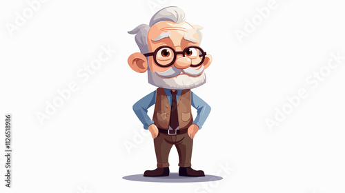 Elderly Man Grandfather Character Vector Illustration for Family Concepts photo