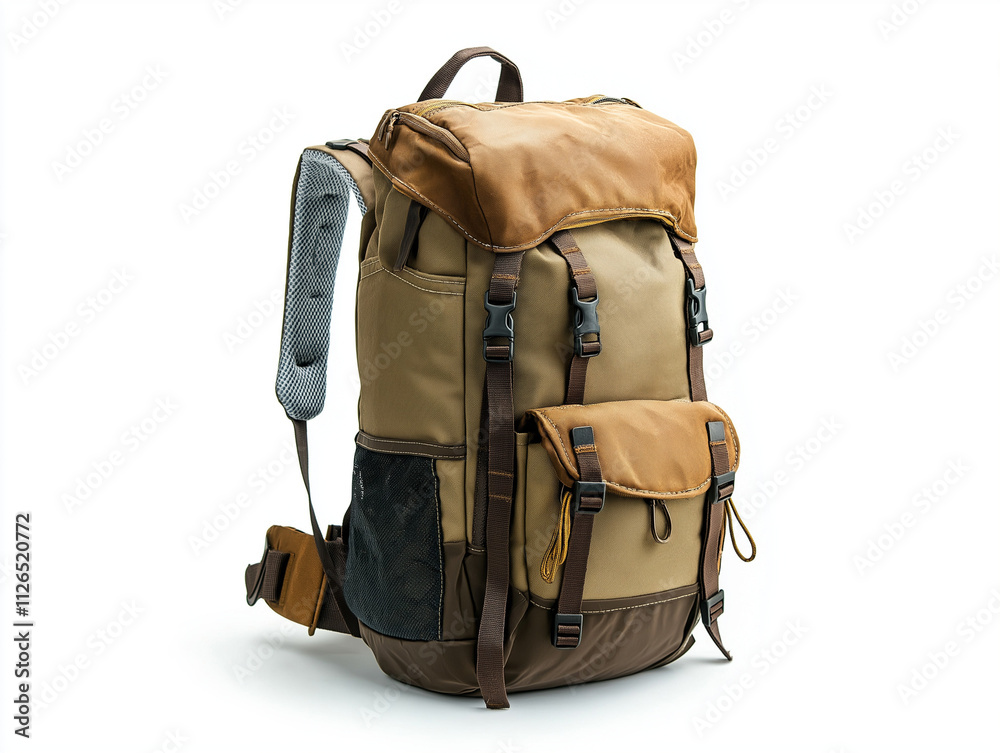 Naklejka premium backpack isolated on white background