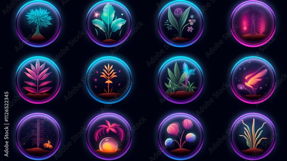 A_digital_illustration_of_modern_icons_on_a_transparen