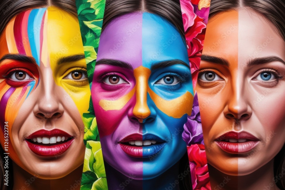 Obraz premium Vibrant Expressions - The Colors of Emotion