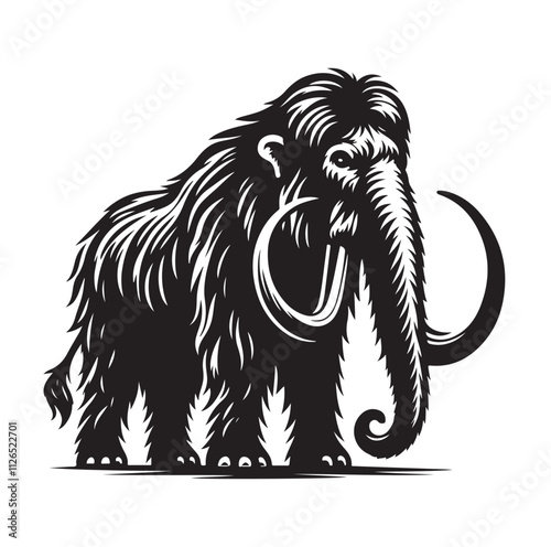 Mammoth silhouette vector illustration