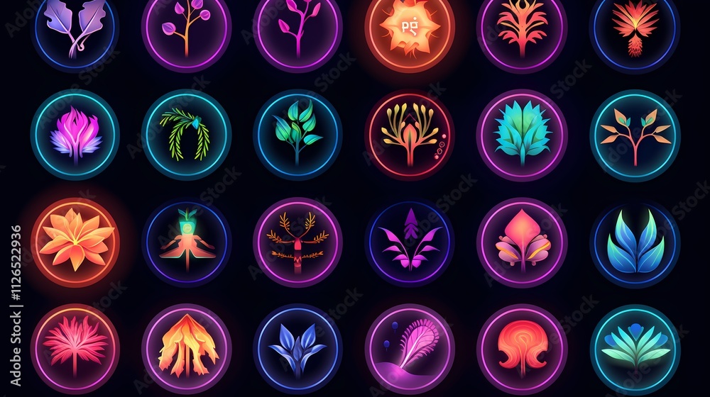 A_digital_illustration_of_modern_icons_on_a_transparen A_digital_illustration_of_modern_icons_on_a_transparen