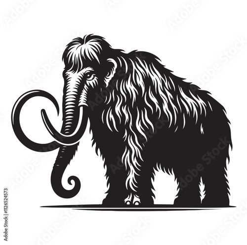 Mammoth silhouette vector illustration