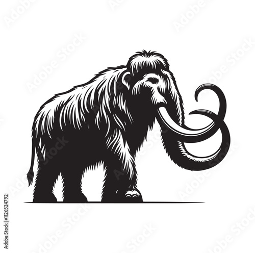Mammoth silhouette vector illustration