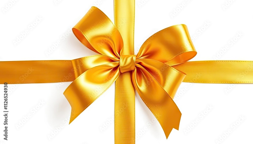 A vibrant yellow ribbon and bow, perfect for gift-wrapping and celebrations. A vibrant yellow ribbon and bow, perfect for gift-wrapping and celebrations.
