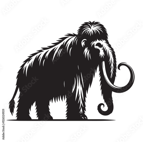 Mammoth silhouette vector illustration