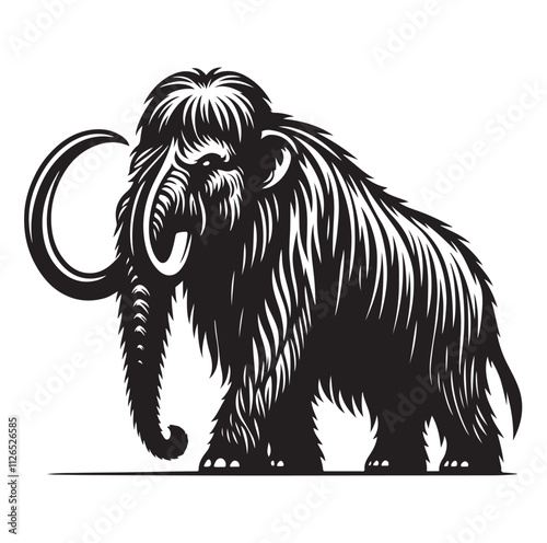 Mammoth silhouette vector illustration