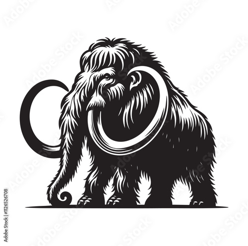 Mammoth silhouette vector illustration