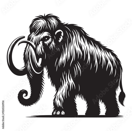 Mammoth silhouette vector illustration