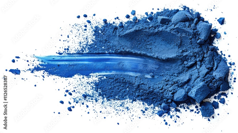 A deep blue fenugreek spice splash, isolated on a white background A deep blue fenugreek spice splash, isolated on a white background