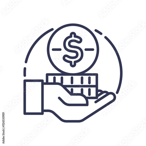 Hand holding coins with dollar sign, symbolizing financial burden.