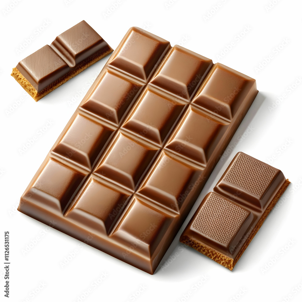 big chocolate and small ones isolated on Transparent Background big chocolate and small ones isolated on Transparent Background