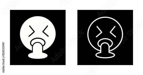 Face Vomiting Icon Design