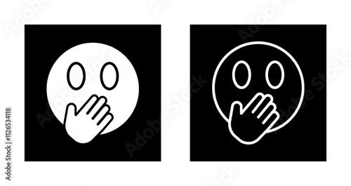 Face with Hand Over Mouth Icon Design