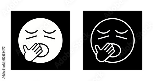 Yawning Face Icon Design