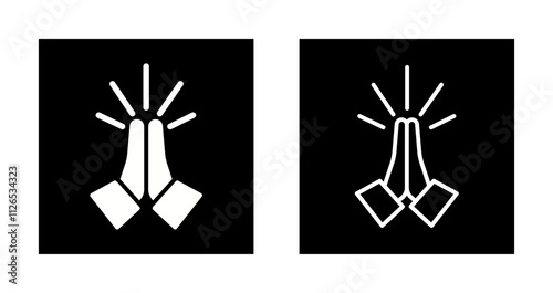 Folded Hands Icon Design