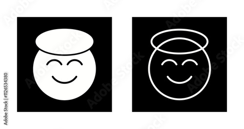 Smiling Face with Halo Icon Design