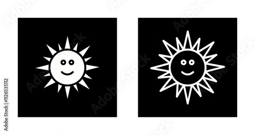 Sun with Face Icon Design