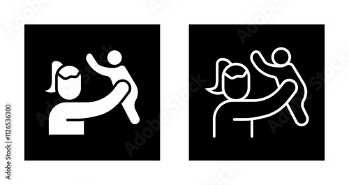 Mother and Son Icon Design