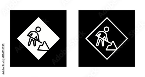Construction Sign Icon Design