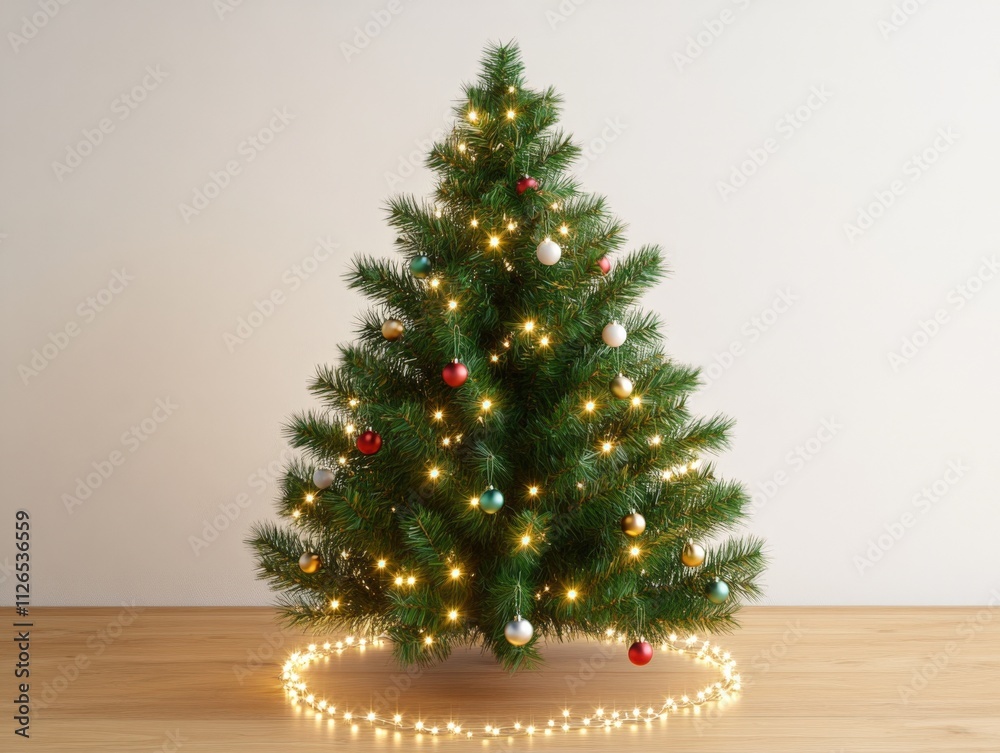 decorated christmas tree with lights and ornaments decorated christmas tree with lights and ornaments