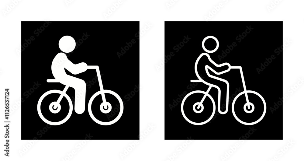 Fototapeta premium Person Biking Icon Design